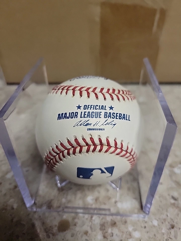 Geoff Jenkins Autographed Mlb Baseball W/holder Jsa AUCTION LETTER Milwaukee Bre - Image 2 of 3