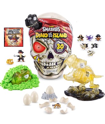 T-Rex Zuru Smashers Dino Island Giant Pirate Skull 30 Surprises Dinosaurs Slime