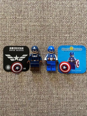 custom minifig pcb caption America 2pcs