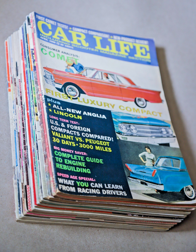 17 Vtg HI-Performance Car Life 1950s-60s AUTO MAGAZINE LOT Sports Car Speed Age - Picture 2 of 16