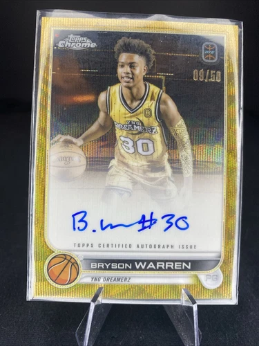 Bryson Warren Gold Topps Chrome Auto /50 OTE
