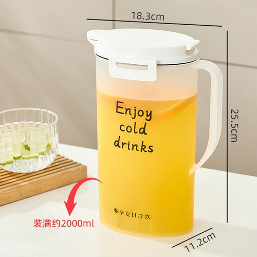 1Pcs Tea Pitchers Kitchen Juice Pot Heat-resistant Cold Water Bottle Kettle 2L - Foto 6 di 9