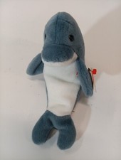 Ty Beanie Baby Waves Whale Orca Plush Toy 4084 Vintage December 8 1996 Retired
