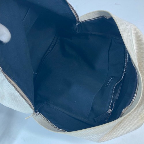 BALENCIAGA 552374 Everyday logo Backpack bag Backpack Canvas White/Black - Picture 13 of 17