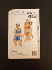 Kwik Sew 2332 Pattern Misses' Swimsuits Bikini Two Piece XS-L VTG 