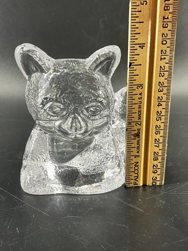 Vintage Partylite Clear Glass Tealight Candle Holder Kitty Cat Kitten Votive 4" - Picture 7 of 7