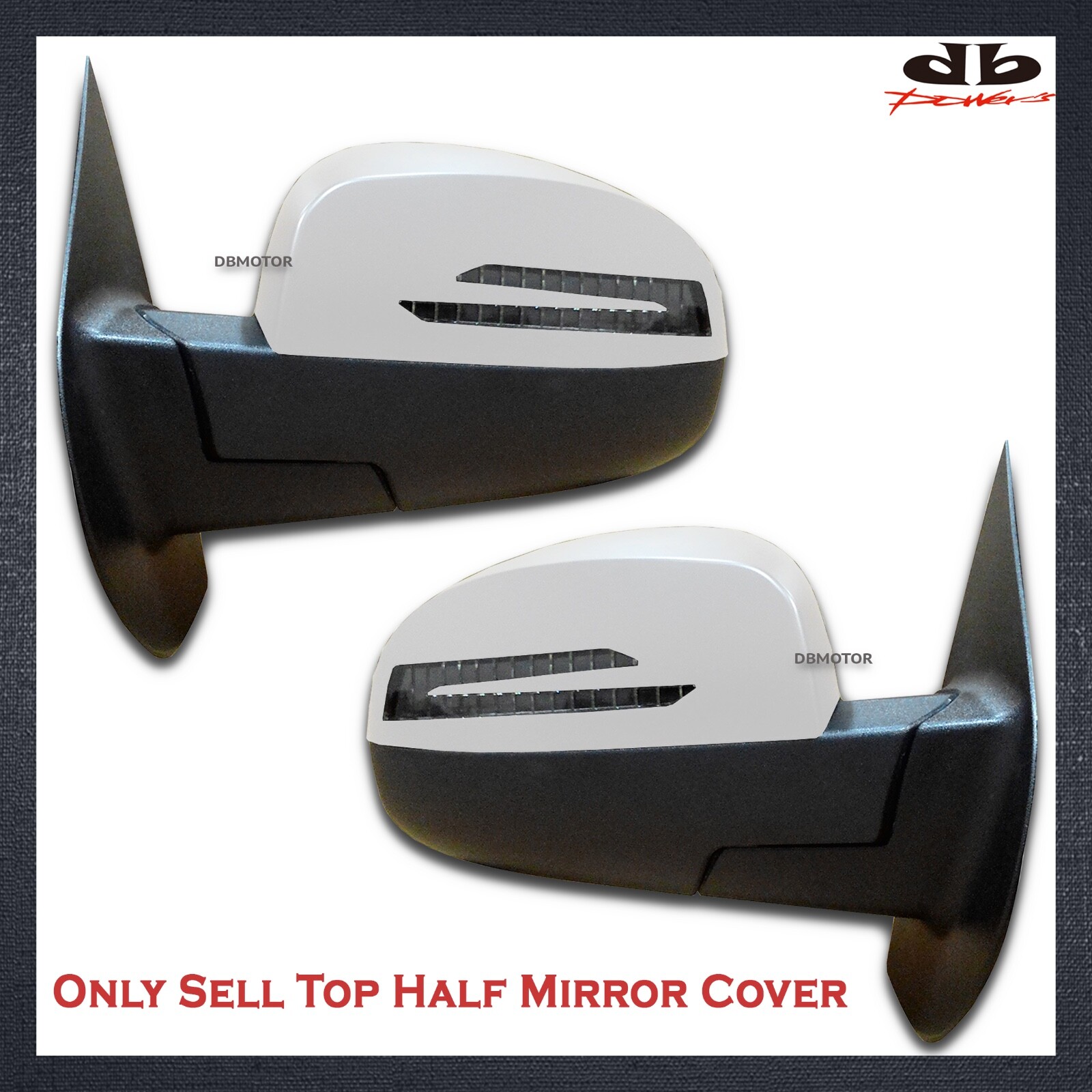 2007-2013 Silverado / Sierra Mirror Cover with White LED Indicator-Olympic White - Picture 7 of 7