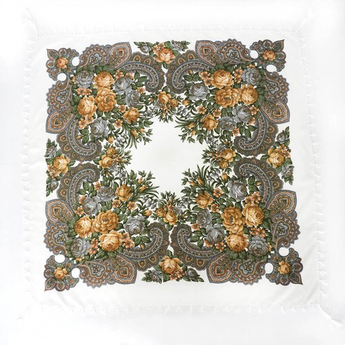 Ethnic Bandana Retro Print Scarf Tassels Women Party Russia Turban Shawl 90*90cm - Picture 20 of 58