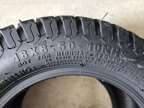 2 - 18X8.50-10 4P OTR GrassMaster Tires Lug Turf Master PAIR 18x8.5-10 - Picture 3 of 7