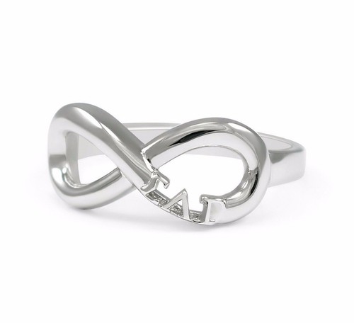 Sigma Lambda Gamma Sterling Silver Infinity Ring - Picture 1 of 2