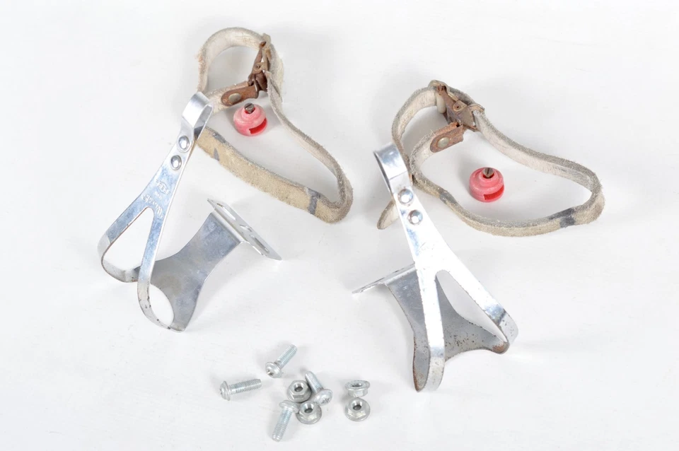 REG Bicycle Toe Clips And REG Leather Straps & REG Red End Caps - Image 3 of 4