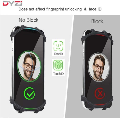 Support de téléphone intelligent pour vélo vélo mobile 4,5-6,3" monture 360° noir par DYZI Royaume-Uni - Photo 4 sur 12