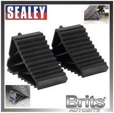 Sealey WC09 Composite Wheel Chocks - Pair for Safe Vehicle Stabilization