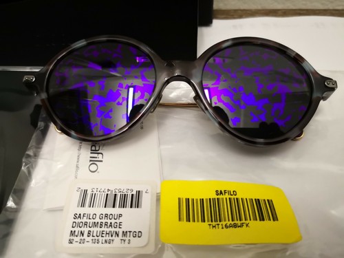 NEW DIOR UMBRAGE 0MJN/TY Sunglasses, Blue Havana MTGD / Violet Mirror Pattern - Picture 5 of 6