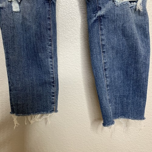 MAURICES 29 Jeans Distressed Skinny Leg Frayed Hem Medium Wash - Picture 3 of 7