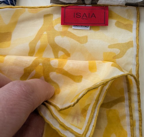 Herrenbekleidung Accessoires Paket Isaia Brooks Brothers Krawatten Einstecktücher Manschettenknöpfe - Bild 13 von 20