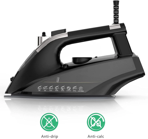 MOOSOO Steam Iron, 1800W Iron for Clothes with Rapid Heating Ceramic Coated Sole - 第 5/8 張圖片