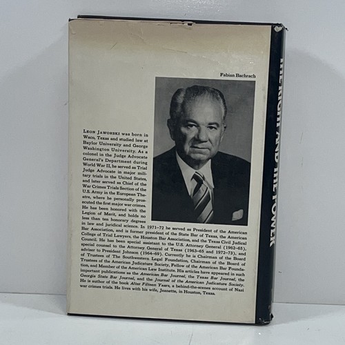 THE RIGHT AND THE POWER SIGNED  by LEON JAWORSKI 1976 HARDCOVER 1ST/3RD - Imagen 3 de 9
