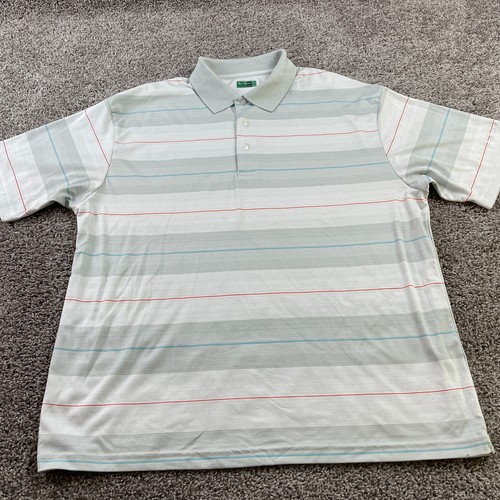 Ben Hogan Polo Shirt Adult 2XL XXL Gray White Golf Golfer Golfing Rugby Men A11 - Picture 2 of 9