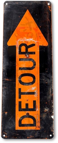 Detour Street Retro Vintage Rustic Highway Garage Shop Wall Decor Metal Tin Sign - Picture 4 of 4