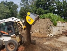 fast, efficient skid steer screening bucket - skid steer soil screening bucket