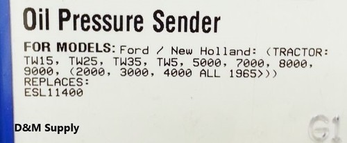 Traktor Öldruckgeber passt für Ford 2000 3000 4000 5000 7000 8000 TW25 - Bild 2 von 2