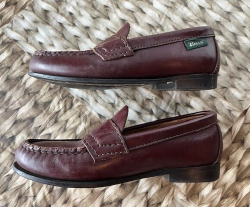 Bass Weejuns boys size 10.5M classic brown leather penny loafers - Picture 2 of 7