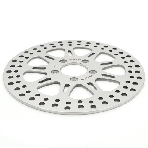 Polished 11.5" Front Rear Brake Rotors Pads Bolts Heritage Softail Deluxe 00-07 - Foto 9 di 10