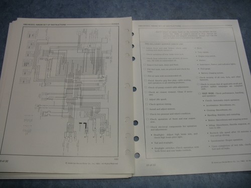 1983 NB50M AERO HONDA FACTORY OEM ASSEMBLY SET UP MANUAL WIRING DIAGRAM - Picture 4 of 4