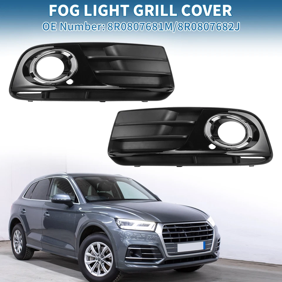 1 Pair Car Front Fog Light Grill for Audi Q5 2013-2017 No.8R0807681M/8R0807682J - image 2 of 4