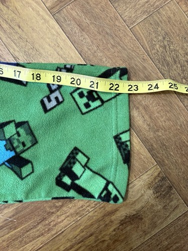 Minecraft Size Medium Boys Pajama Pants Green Fleece Cozy Warm L2 - Picture 7 of 7
