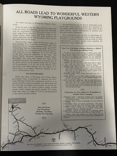 🔥Lot Of (4)VINTAGE 1930’s Wonderful Western Wyoming Brochure🔥 - Picture 4 of 5