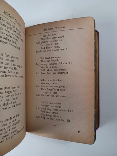 The Jonson Anthology 1899 Padded Leather Cover Poetry Vintage VG - Picture 9 of 16