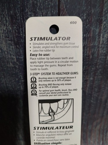 Vintage Gold Tone Dental Gum Stimulator #600 - G.U.M. Step 3 - SEALED - Bild 5 von 6