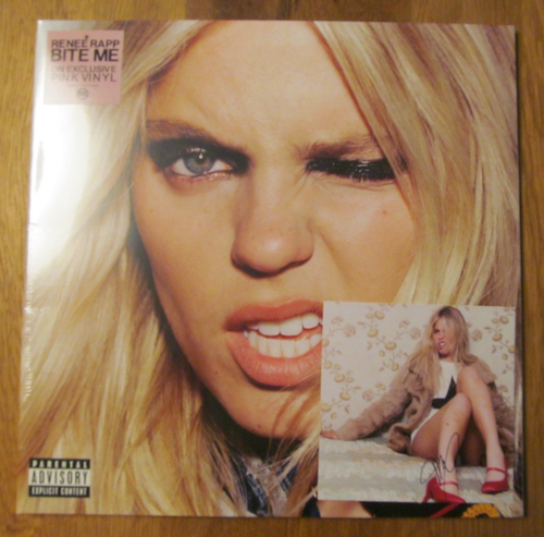 Renee Rapp - Bite Me - Pink Vinyl + handsignierter / signed Print, sofort verfüg