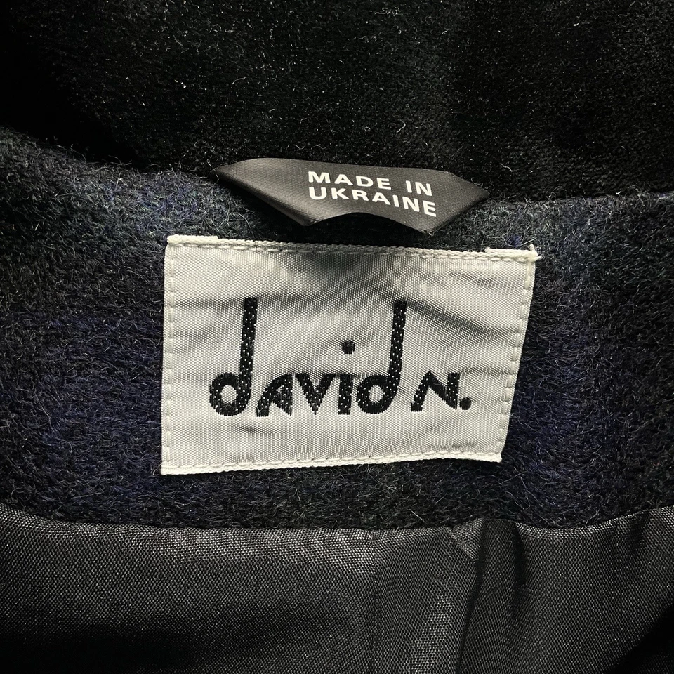 Chaqueta Blazer De Colección David N Blackwatch Lana Mujer 16 Cuello Terciopelo Tartán Foto 2 de 4