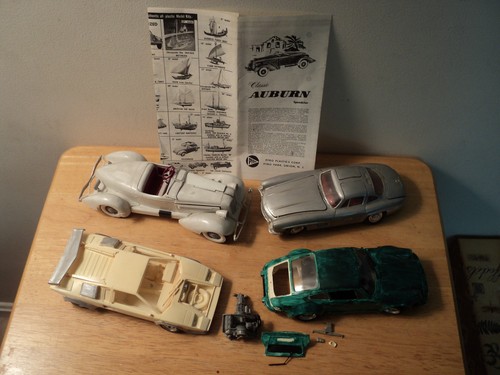 Built 1/25 Model Kit Lot Lamborghini Countach 5000s Porsche Mercedes Auburn