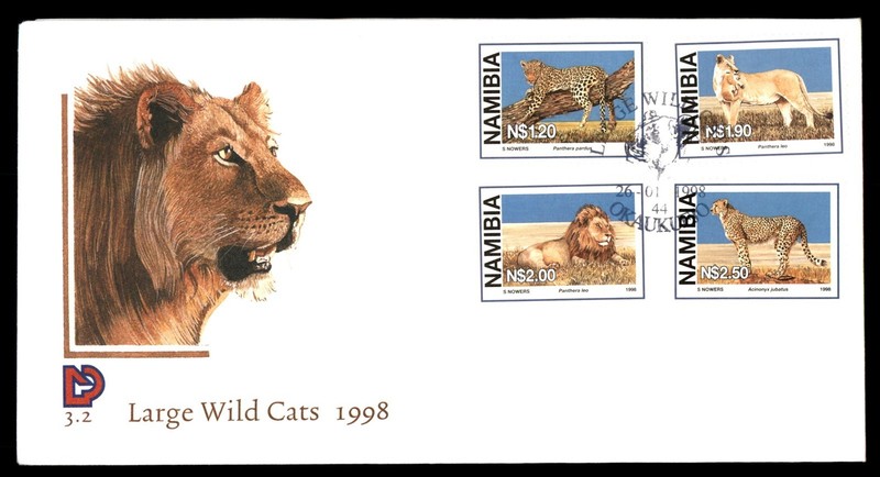 Mayfairstamps Namibia FDC 1998 Large Wild Cats First Day Cover aaz_62039