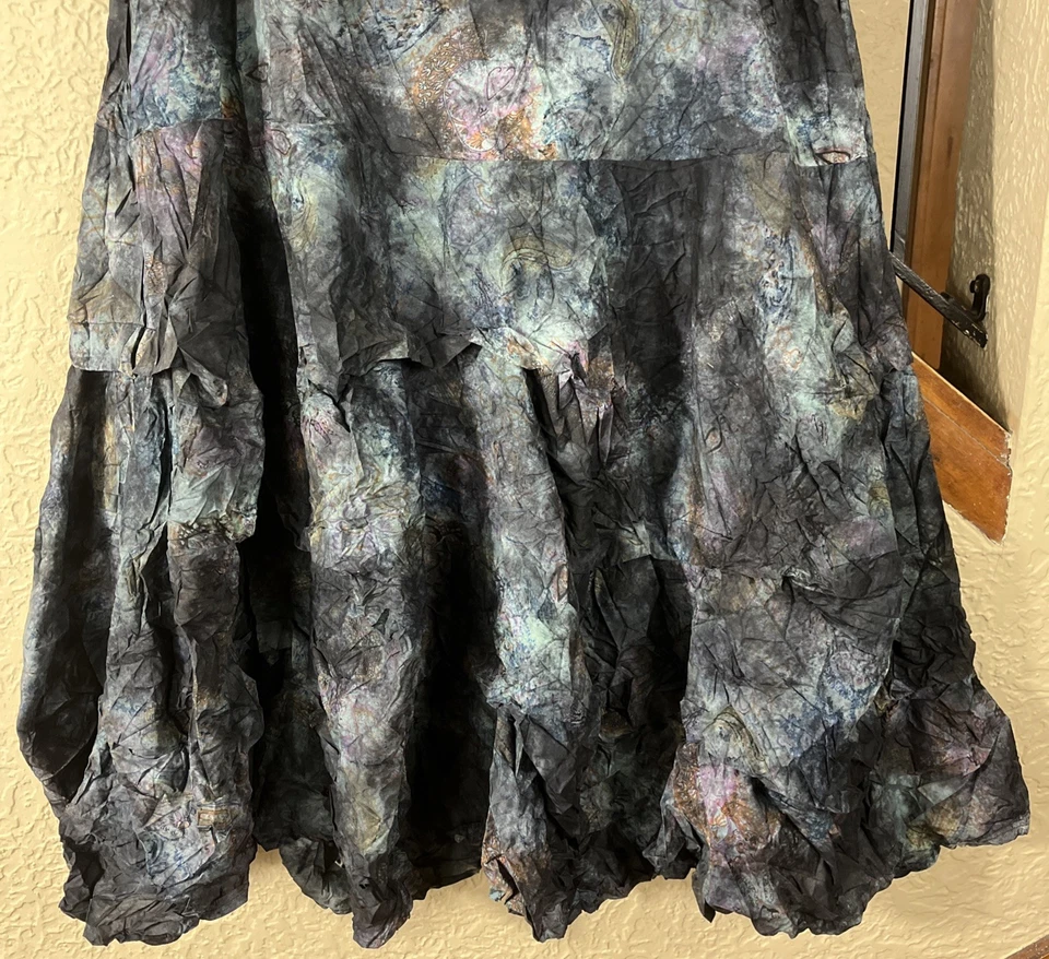 Comfy USA Crinkle Langenlook Layering Boho MIDI Dress Women’s L - Image 3 of 4