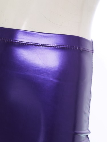 Women's Pencil Skirt Leather Hip-wrapping Wet Look Bodycon Mini Skirt Clubwear - Picture 23 of 32