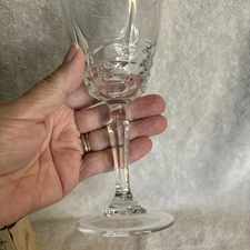W.M. Dalton 24% French Crystal Goblet Wine Glasses Cherbourg Set Of 6
