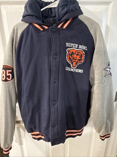 VINTAGE CHICAGO BEARS 1985 SUPER BOWL CHAMPIONS LETTERMAN VARSITY JACKET SIZE XL