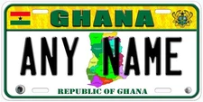 Ghana Custom Personalized Novelty Car License Plate