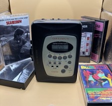 OPTIMUS CASSETTE player  14-1225 TESTED good condition With Tape Collection