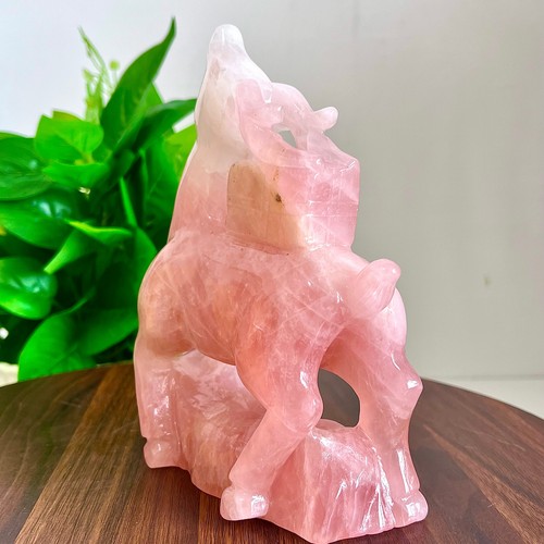 2.2LB Natural Pink Crystal Handmade Carving Deer - Rare Collectibles - Picture 5 of 14