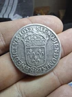 #4/13 - Louis XIV - Half Ecu with Long Wick - 1652 F Angers