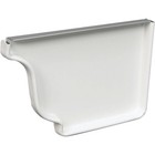 Amerimax 4 In. Galvanized White Right Gutter End Cap 19006 Amerimax 19006