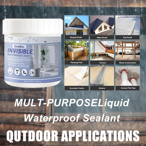 Silicone Sigillante Trasparente Guaina Liquida Impermeabile Perdite Edifici - Foto 4 di 12