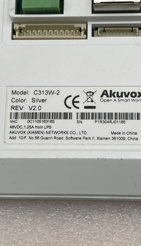 7″ Akuvox C313W‑2 White Indoor Touch Video Monitor 2‑Wire Door Entry System - Picture 4 of 6