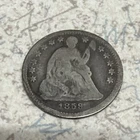 1859-O Seated Liberty Half Dime Silver 0.9 Fine No Arrows Business KM#75